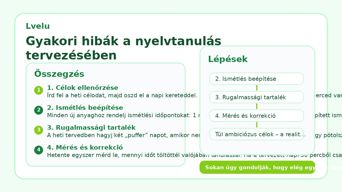 Gyakori hibák a nyelvtanulás tervezésében