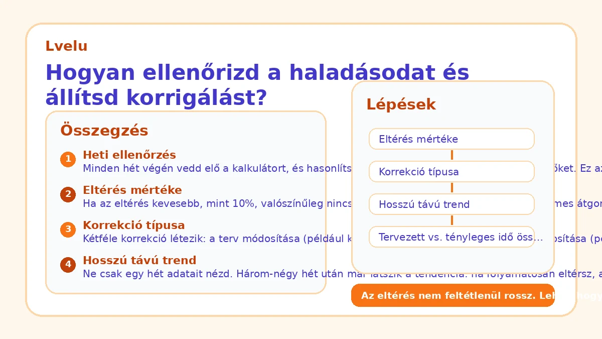 Hogyan ellenőrizd a haladásodat és állítsd korrigálást?
