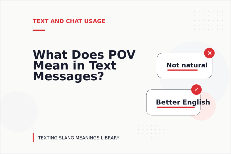 What Does POV Mean in Text Messages?